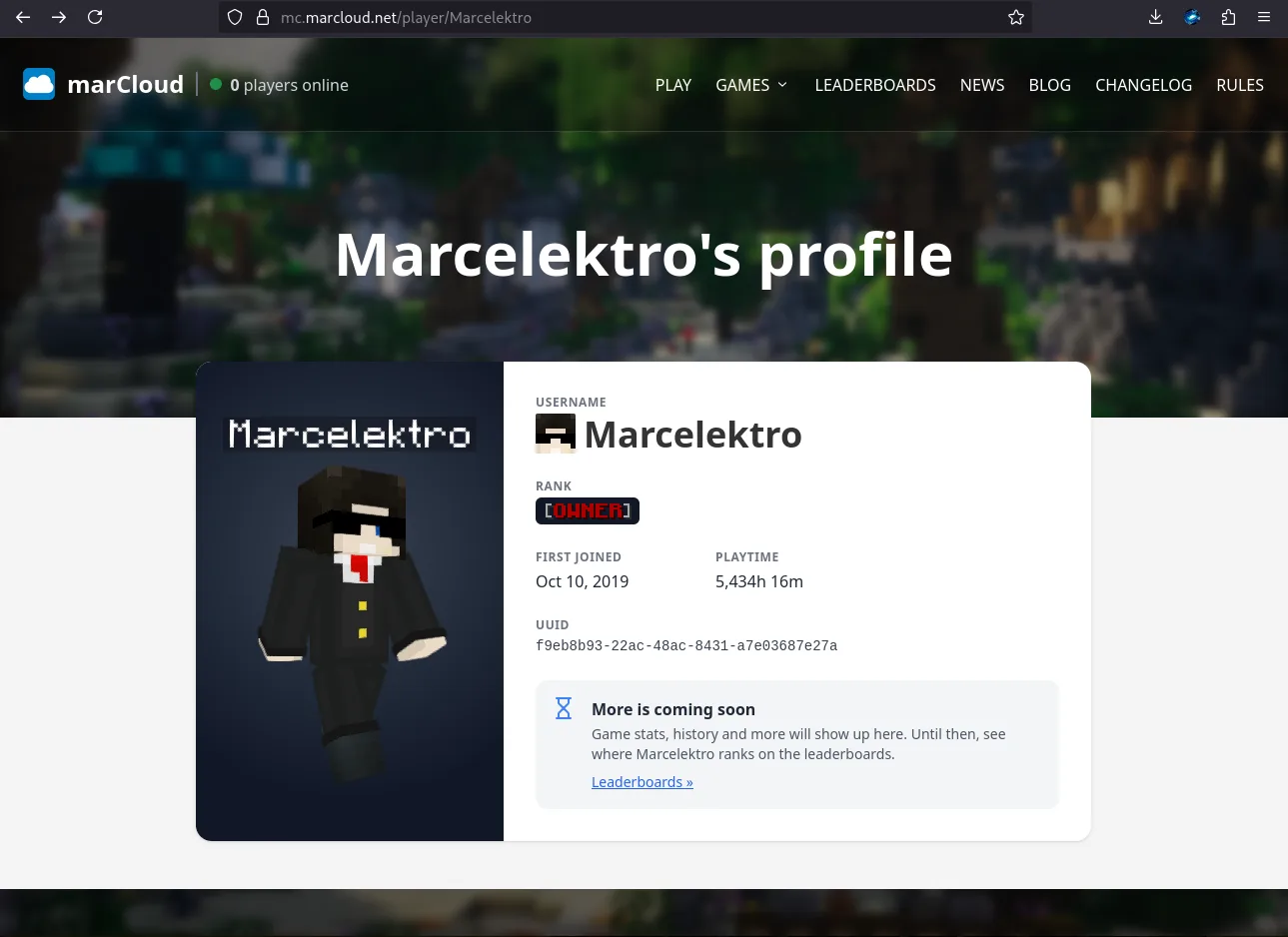 Marcelektro's profile on mc.marcloud.net